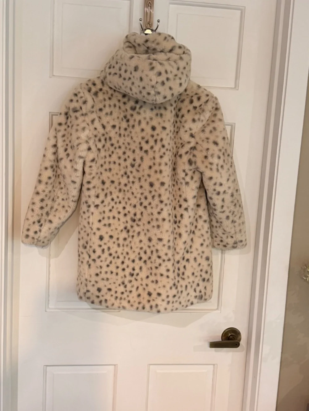 Thereabouts Faux Fur Leopard Coat Girls Hooded Jacket - Multiple Sizes